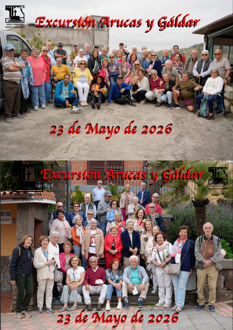 Lee más sobre el artículo Excursión Arucas y Gáldar el 23 de Mayo de 2026